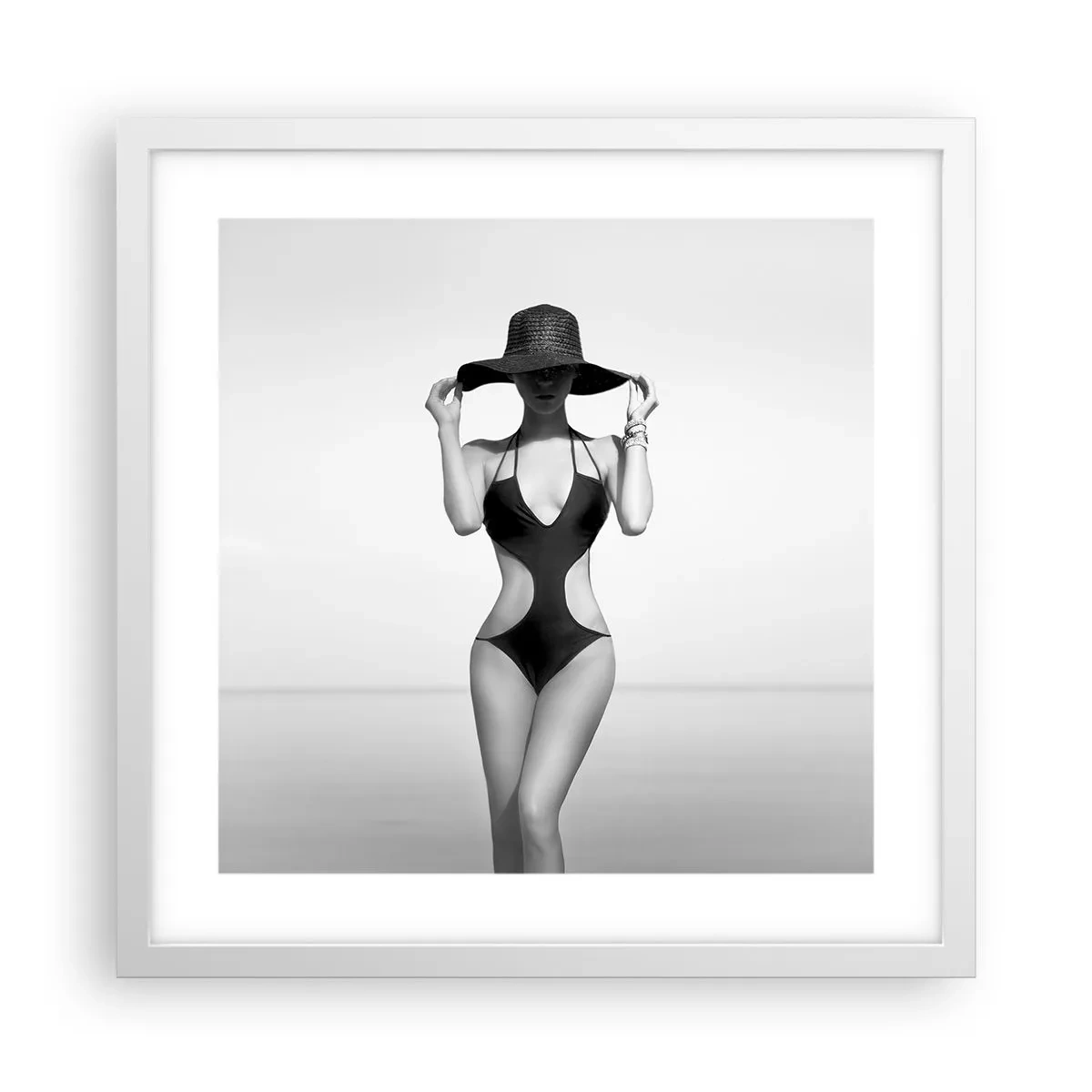 Poster in einem weißen Rahmen - Mein Name ist: Eleganz - 40x40 cm