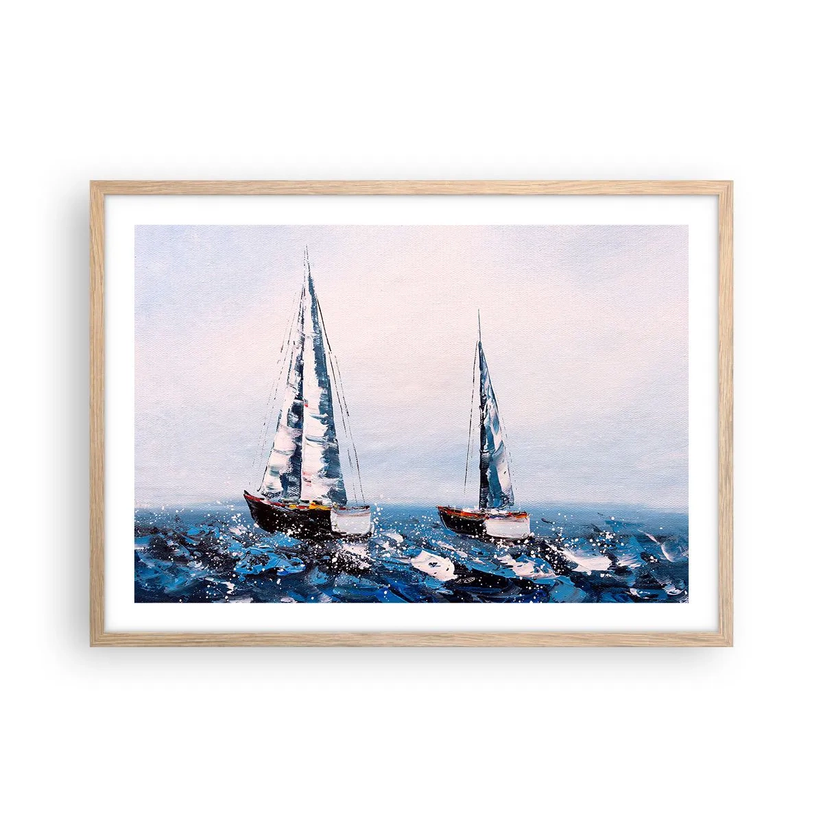 Poster in einem Rahmen aus heller Eiche - Bruderschaft des Windes - 70x50 cm