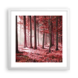 Poster in einem weißen Rahmen - Rot ist genauso schön - 40x40 cm