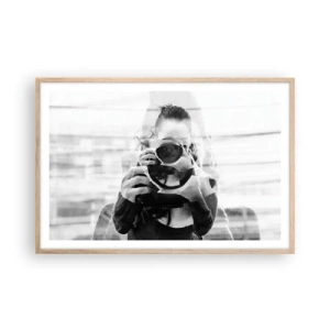 Poster in einem Rahmen aus heller Eiche - Schöpfer und Material - 91x61 cm