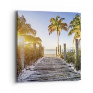 Bild auf Leinwand - Leinwandbild - Direkt ins Paradies - 40x40 cm