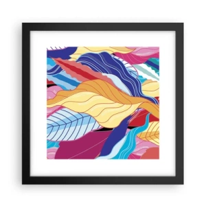 Poster in einem schwarzem Rahmen - Buntes Durcheinander - 30x30 cm