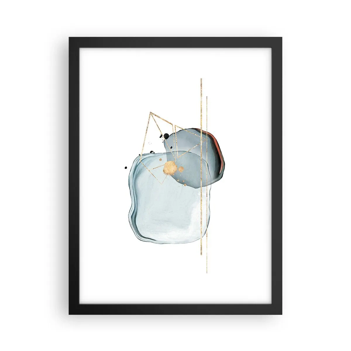 Poster in einem schwarzem Rahmen - Eine Studie über Tropfen - 30x40 cm