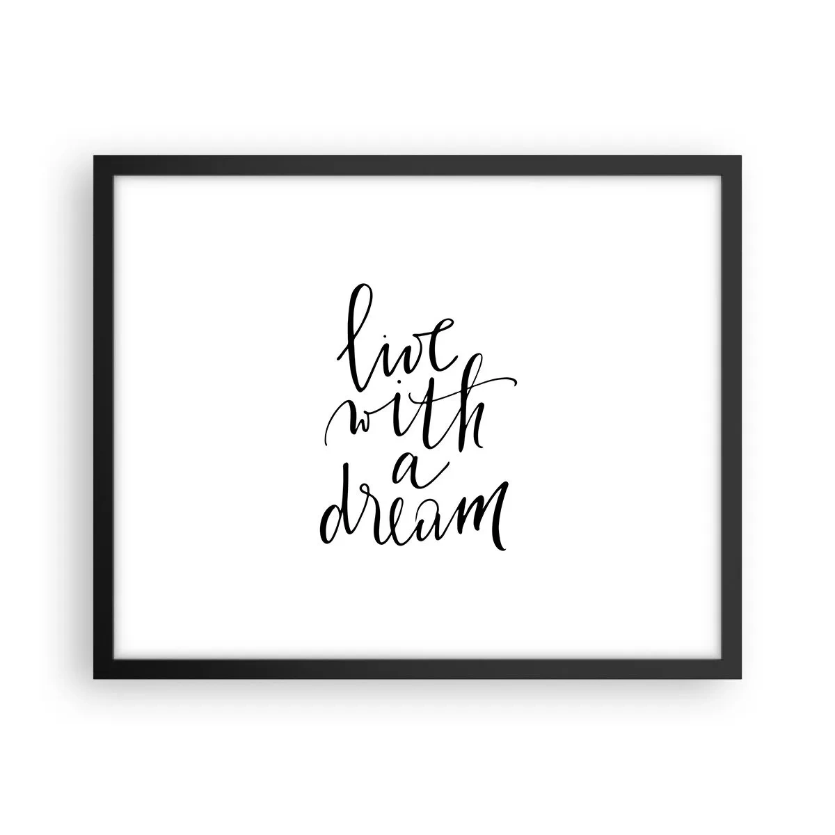 Poster in einem schwarzem Rahmen - Na sicher - 50x40 cm