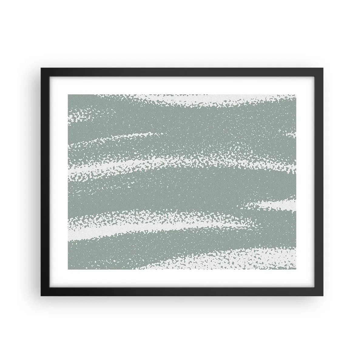 Poster in einem schwarzem Rahmen - Abstraktion im Winterklima - 50x40 cm