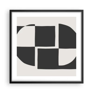 Poster in einem schwarzem Rahmen - Antithese - Synthese - 50x50 cm