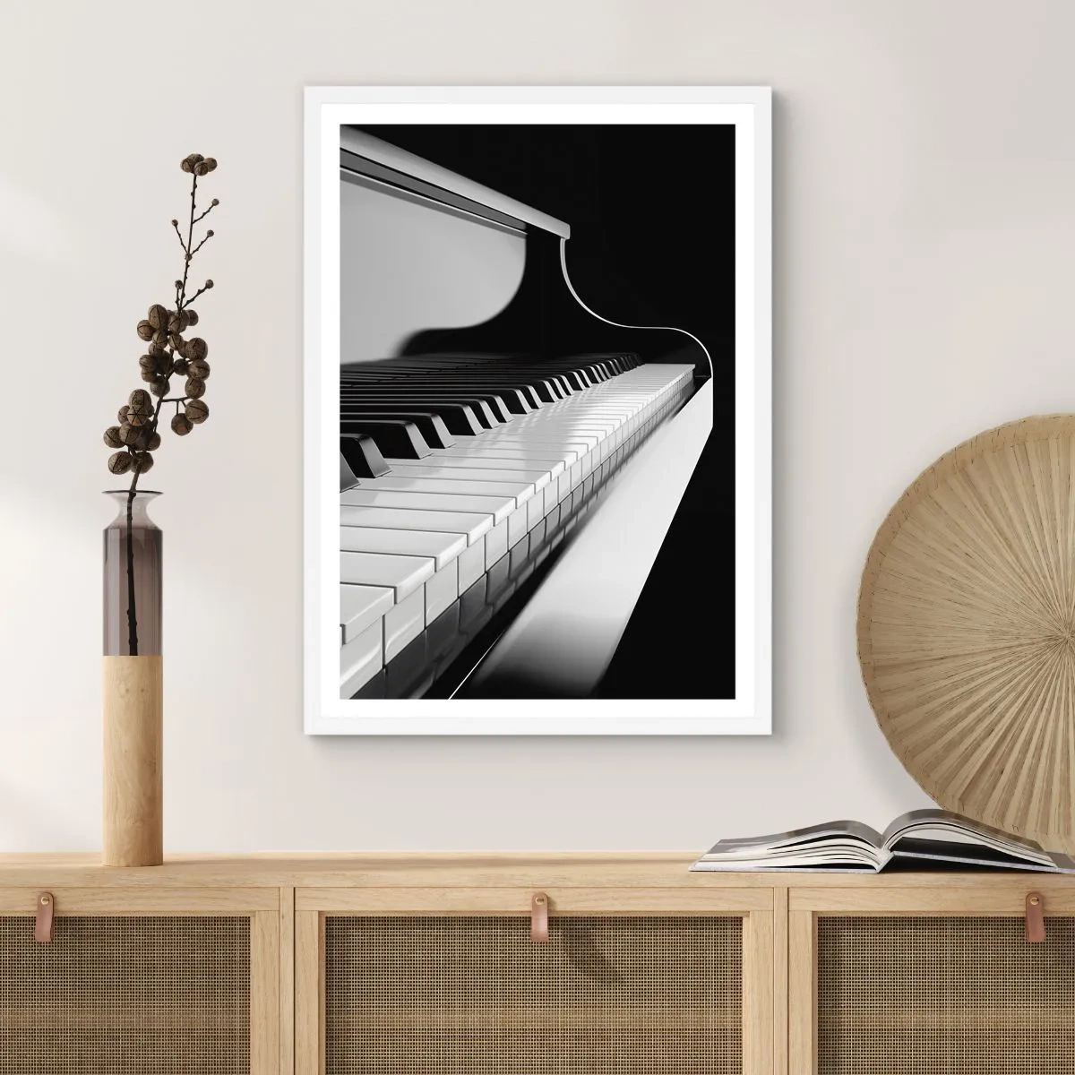 Poster in einem weißen Rahmen - Harmonie von Formen und Farben - 50x70 cm