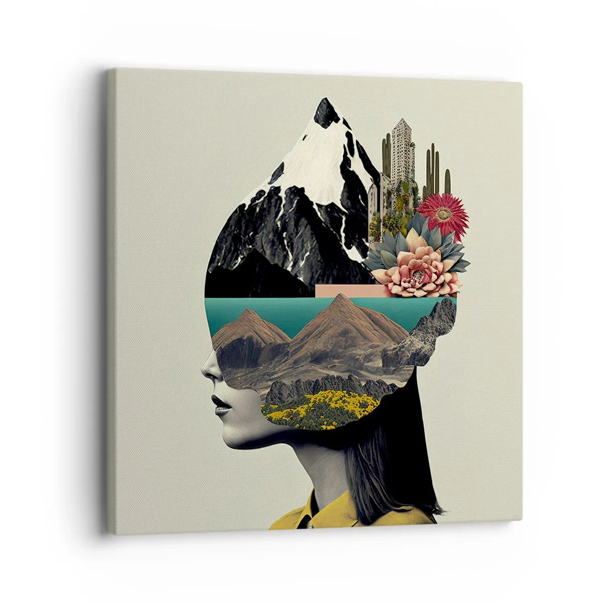Bild auf Leinwand - Leinwandbild - Frau – bleibt immer ein Geheimnis - 30x30 cm