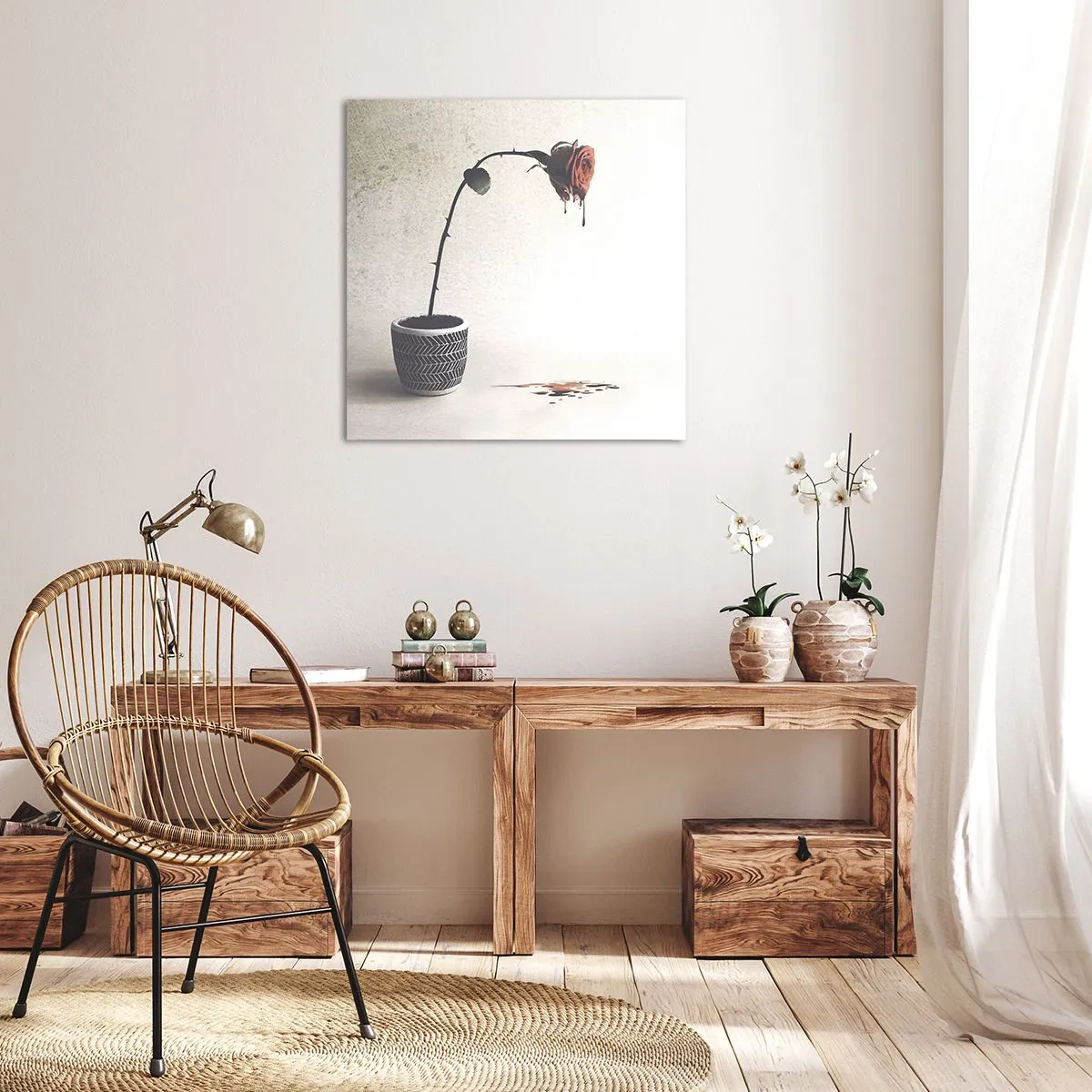 Bild auf Leinwand - Leinwandbild - Rosa dolorosa - 60x60 cm