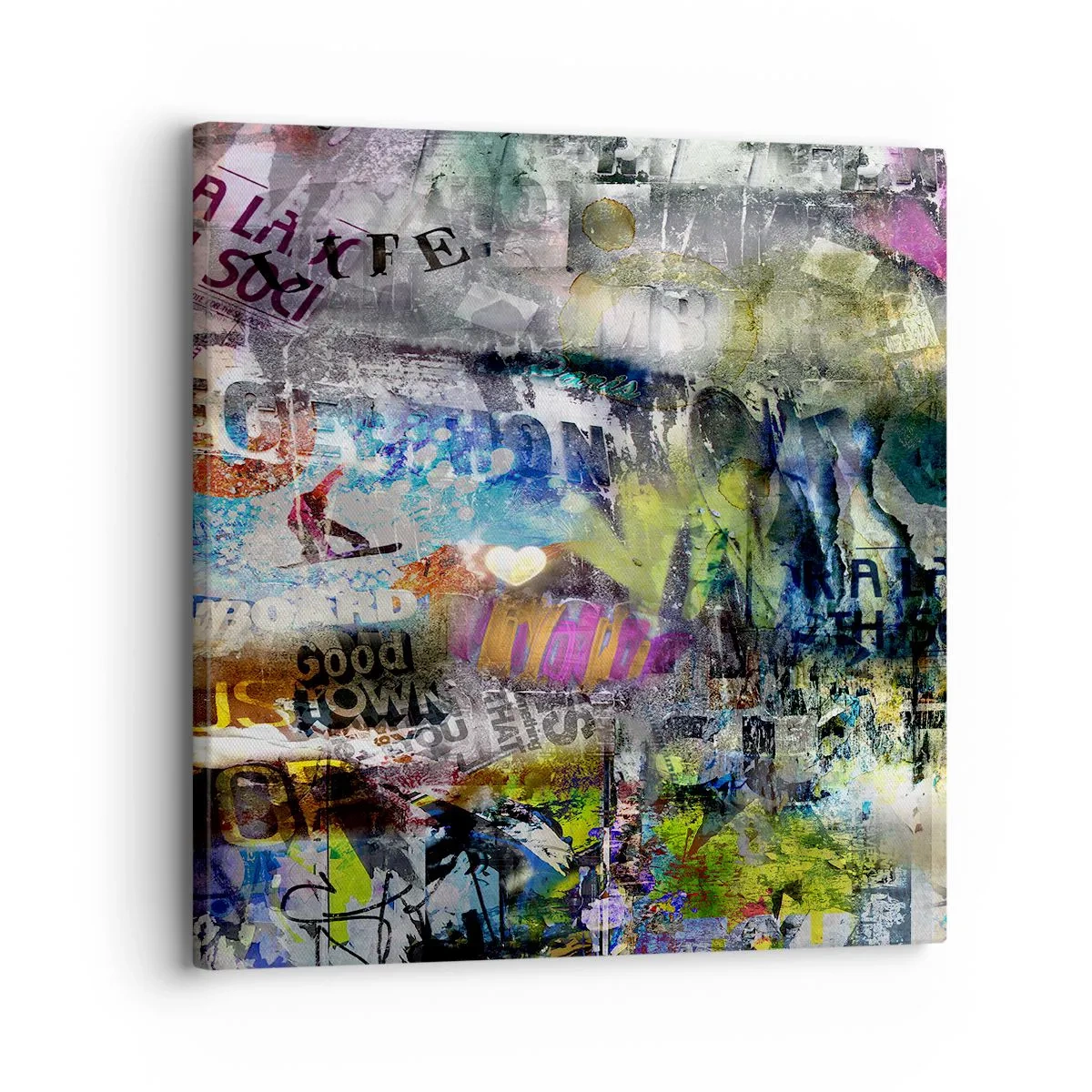 Bild auf Leinwand - Leinwandbild - Collage aus Erinnerungen - 30x30 cm