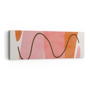 Bild auf Leinwand - Leinwandbild - Sanfte Bewegung der Formen - 90x30 cm