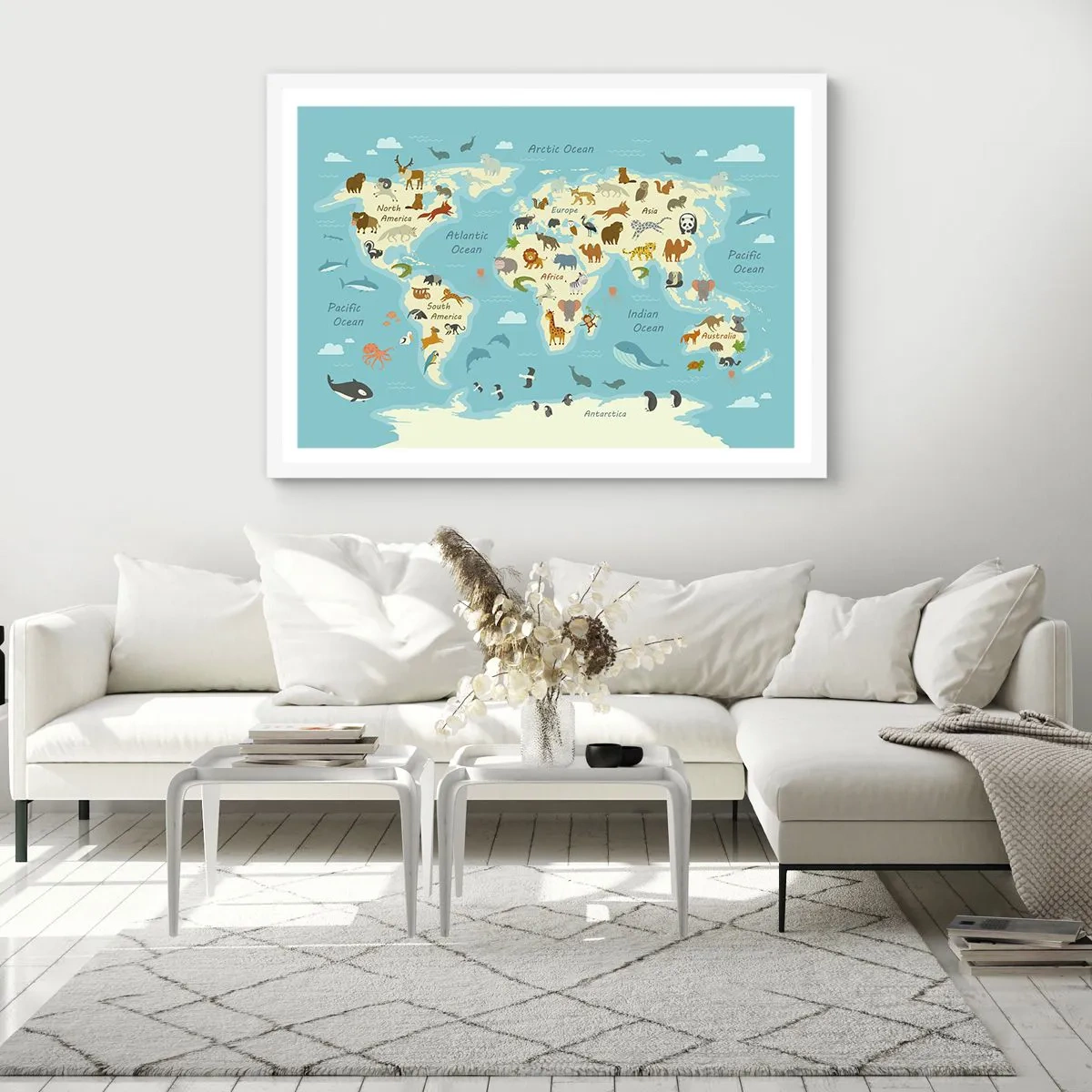 Poster in einem weißen Rahmen - Gute Nachbarn - 70x50 cm