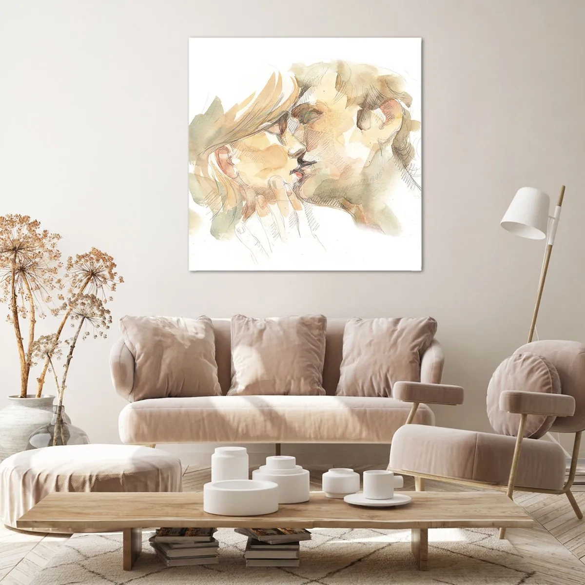 Bild auf Leinwand - Leinwandbild - Hälfte gefunden? - 40x40 cm