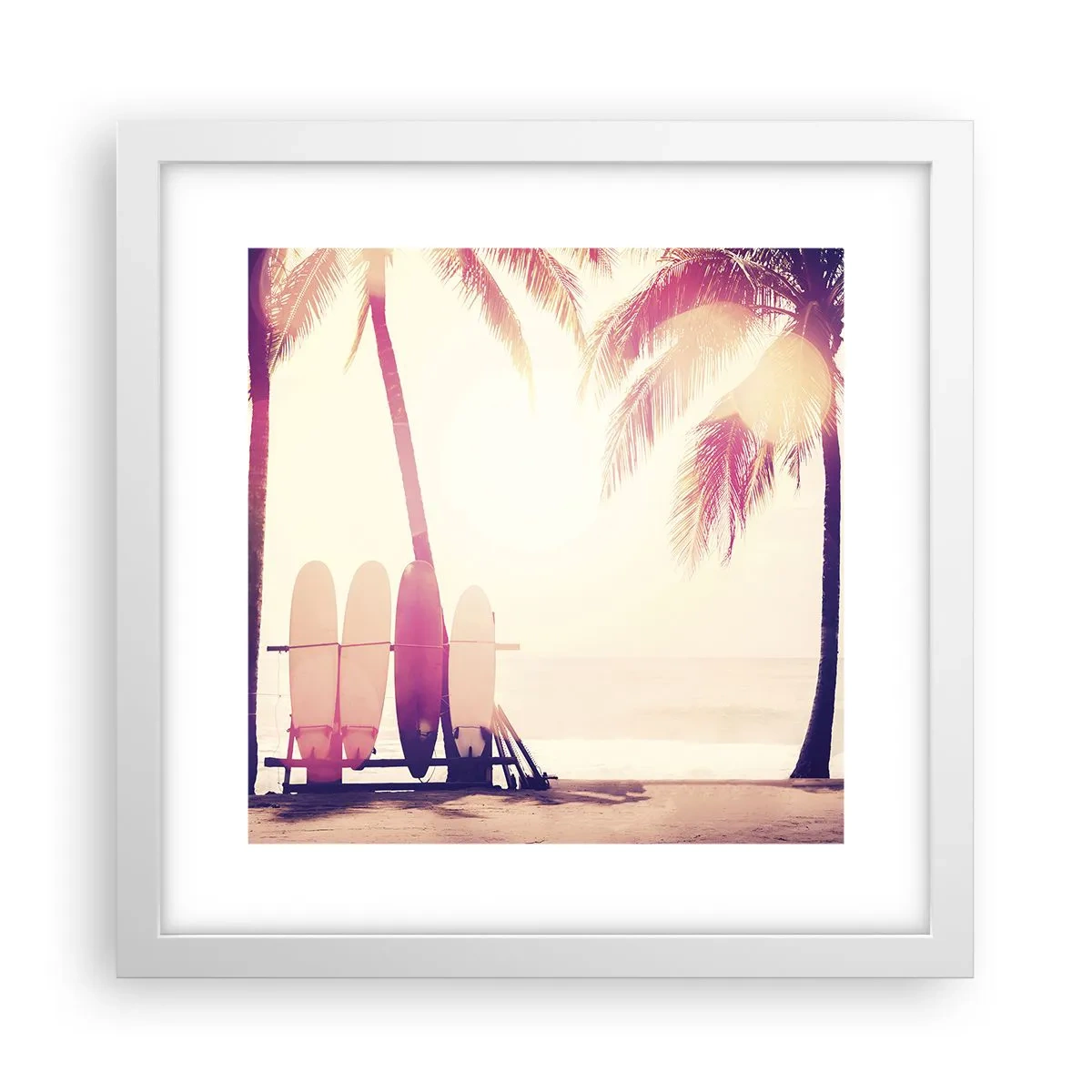 Poster in einem weißen Rahmen - Es wird ein toller Tag - 30x30 cm