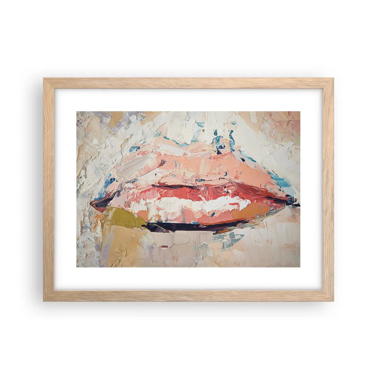 Poster in einem Rahmen aus heller Eiche - Es weckt die Sinne - 40x30 cm