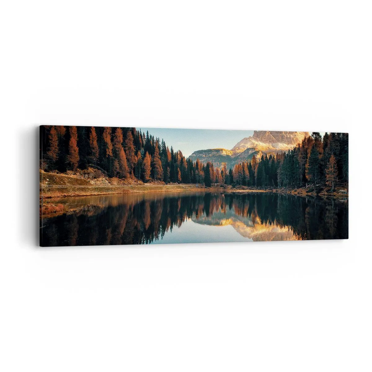 Bild auf Leinwand - Leinwandbild - Doppelte Landschaft - 90x30 cm