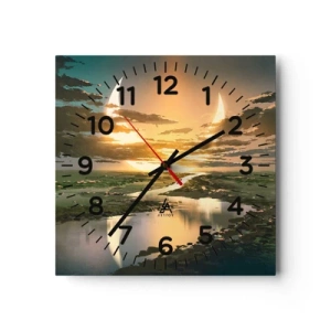 Wanduhr - Glasuhr - Irgendwo in einer weit, weit entfernten Galaxie - 40x40 cm
