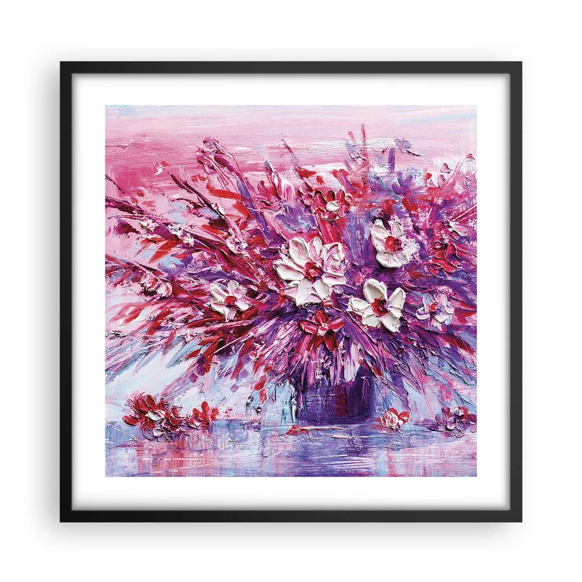 Poster in einem schwarzem Rahmen - Unschuld und Leidenschaft - 50x50 cm