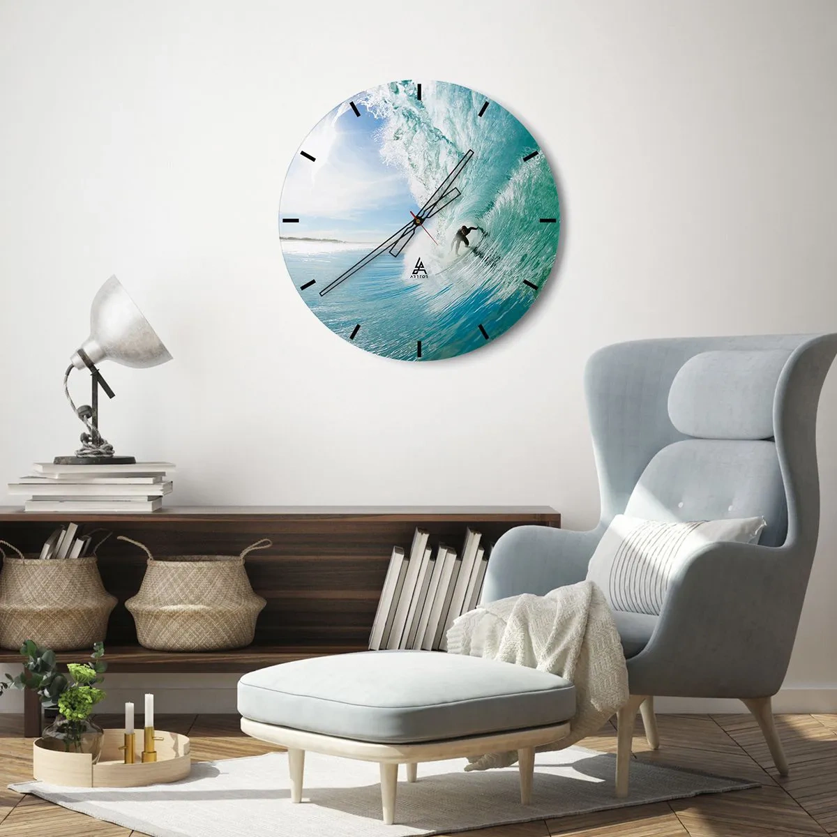 Wanduhr - Glasuhr - Immer Top - 40x40 cm