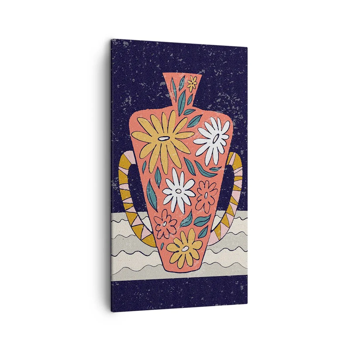 Bild auf Leinwand - Leinwandbild - Bemalter Krug - 45x80 cm