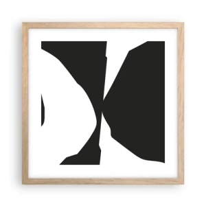 Poster in einem Rahmen aus heller Eiche - Positiv negativ - 40x40 cm