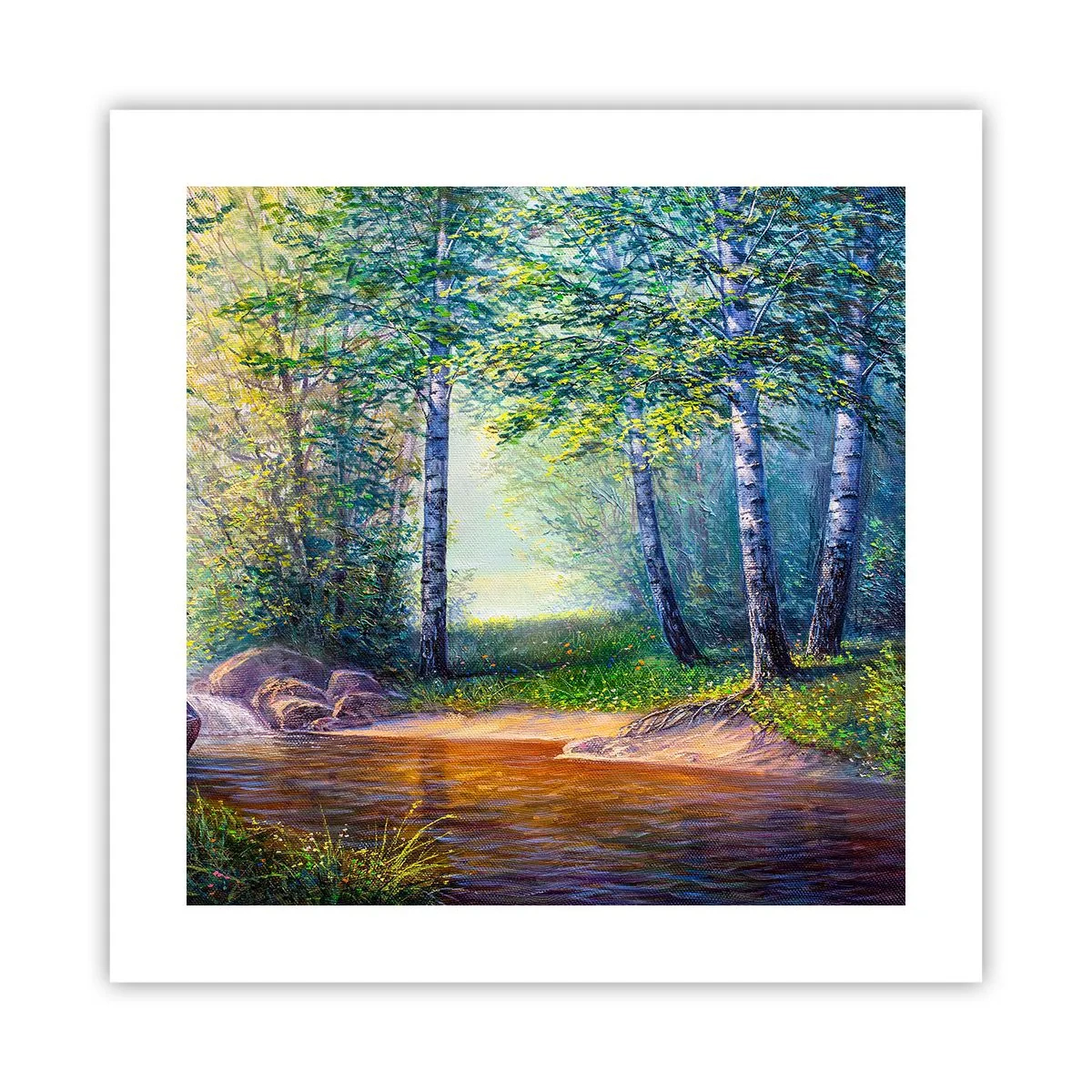 Poster - Idyllische Landschaft - 40x40 cm