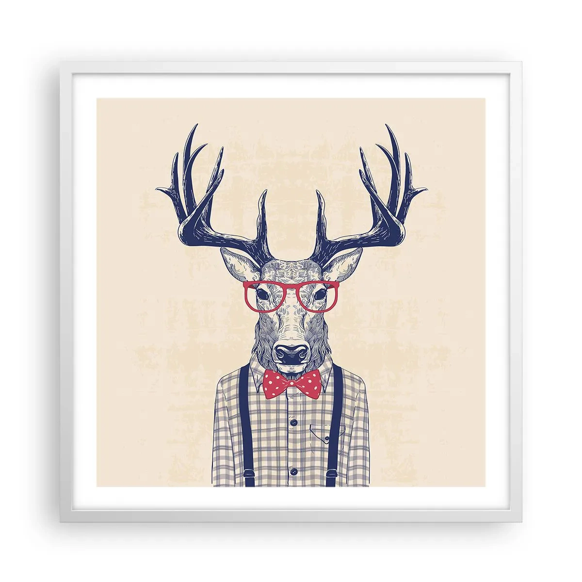 Poster in einem weißen Rahmen - Eine lustige Extravaganz - 60x60 cm