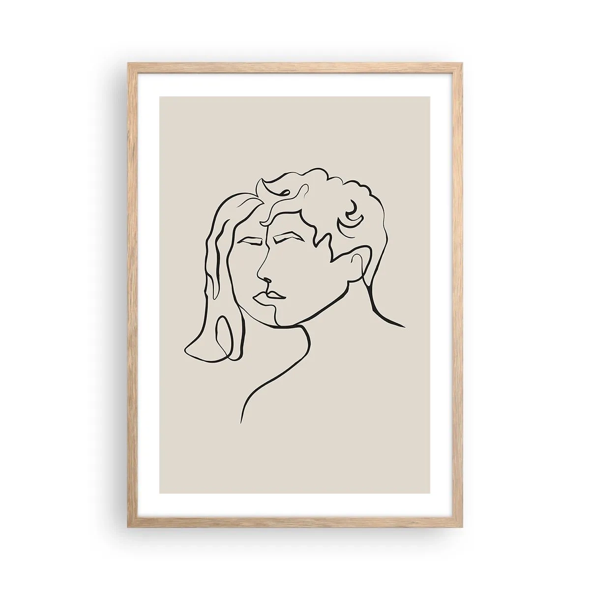 Poster in einem Rahmen aus heller Eiche - Und es wurde Einheit - 50x70 cm