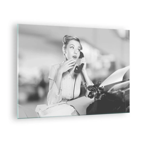 Glasbild - Bild auf glas - Hallo, hier sind es die 50er. - 70x50cm - Hallo, wir sind in den 1950er Jahren. - Moderne Wanddekoration für Wohnzimmer und Schlafzimmer ARTTOR