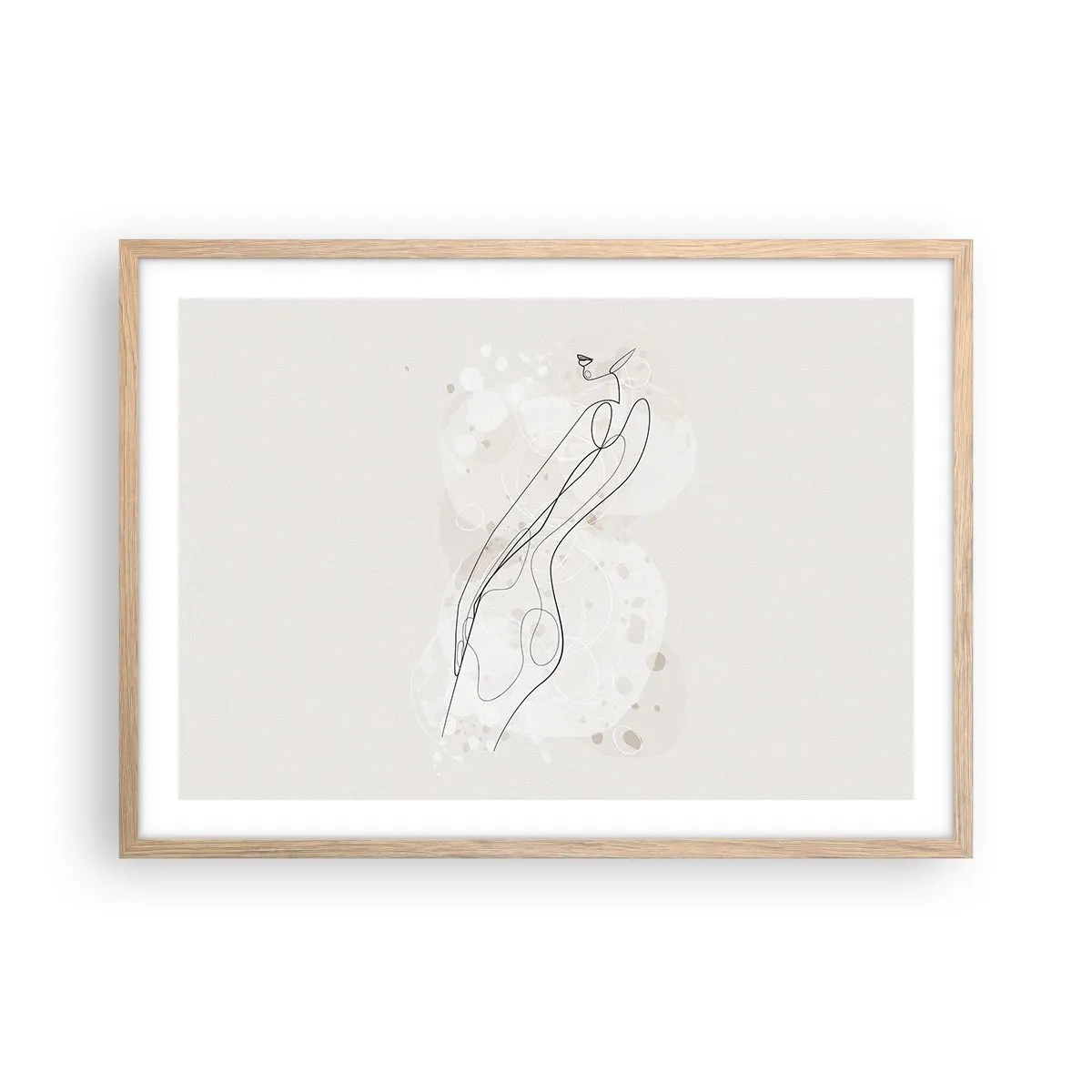 Poster in einem Rahmen aus heller Eiche - Der Blick schweift - 70x50 cm