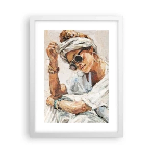 Poster in einem weißen Rahmen - Porträt in voller Sonne - 30x40 cm
