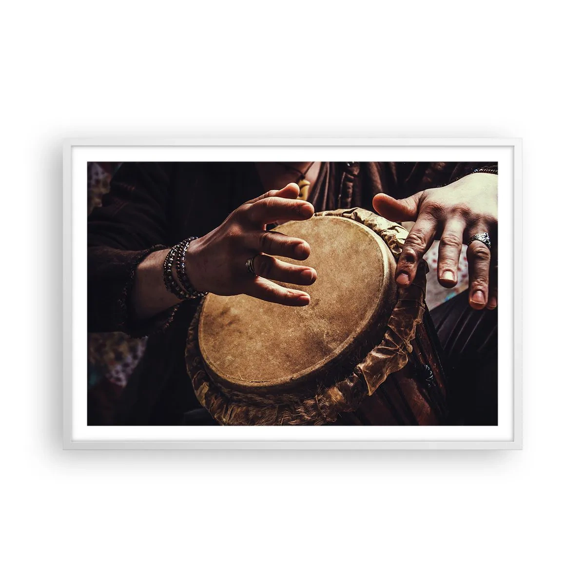 Poster in einem weißen Rahmen - Im Rhythmus des Herzens - 91x61 cm