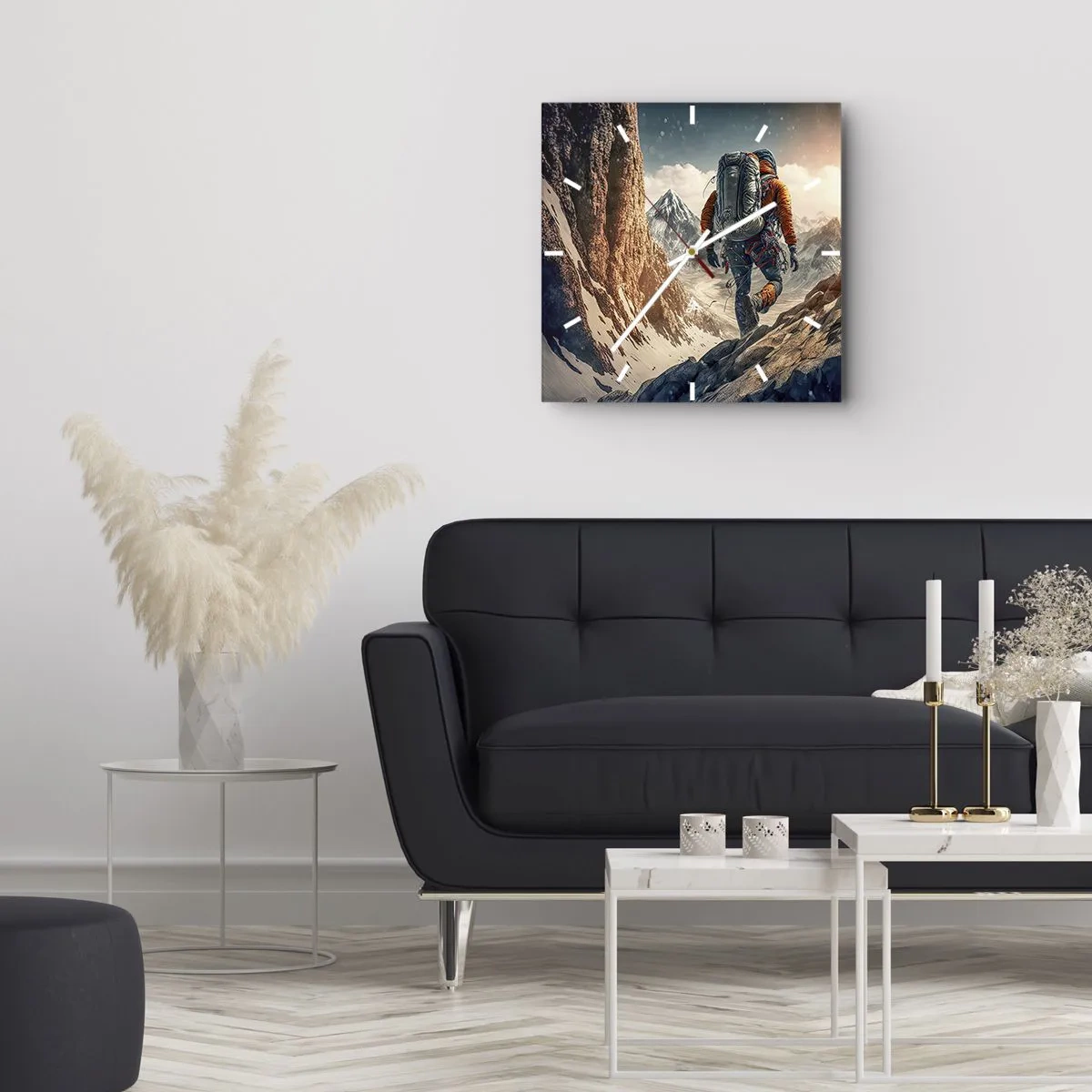 Wanduhr - Glasuhr - Einsamer Krieger - 30x30 cm