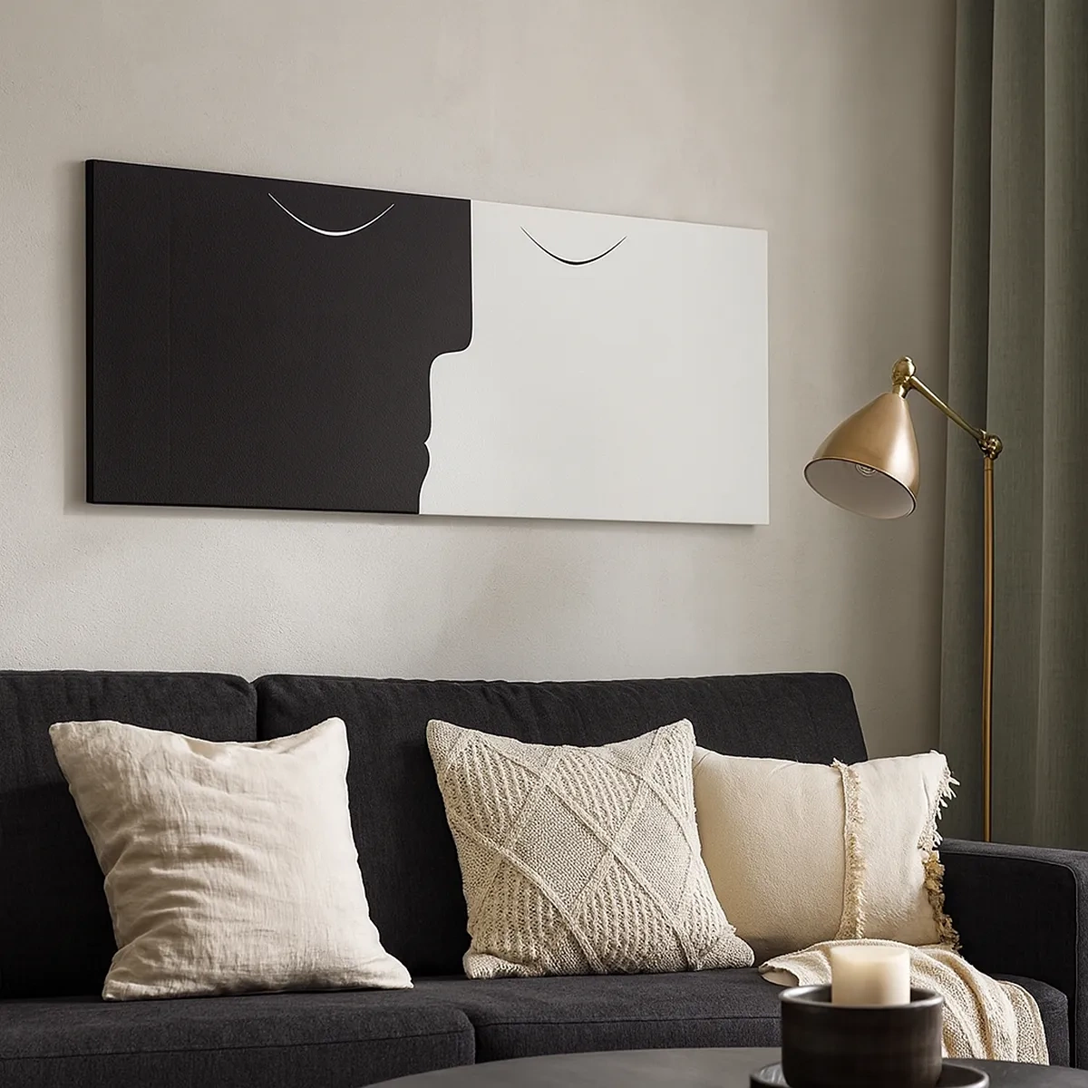 Bild auf Leinwand - Leinwandbild - Einheit der Gegensätze - 30x30 cm