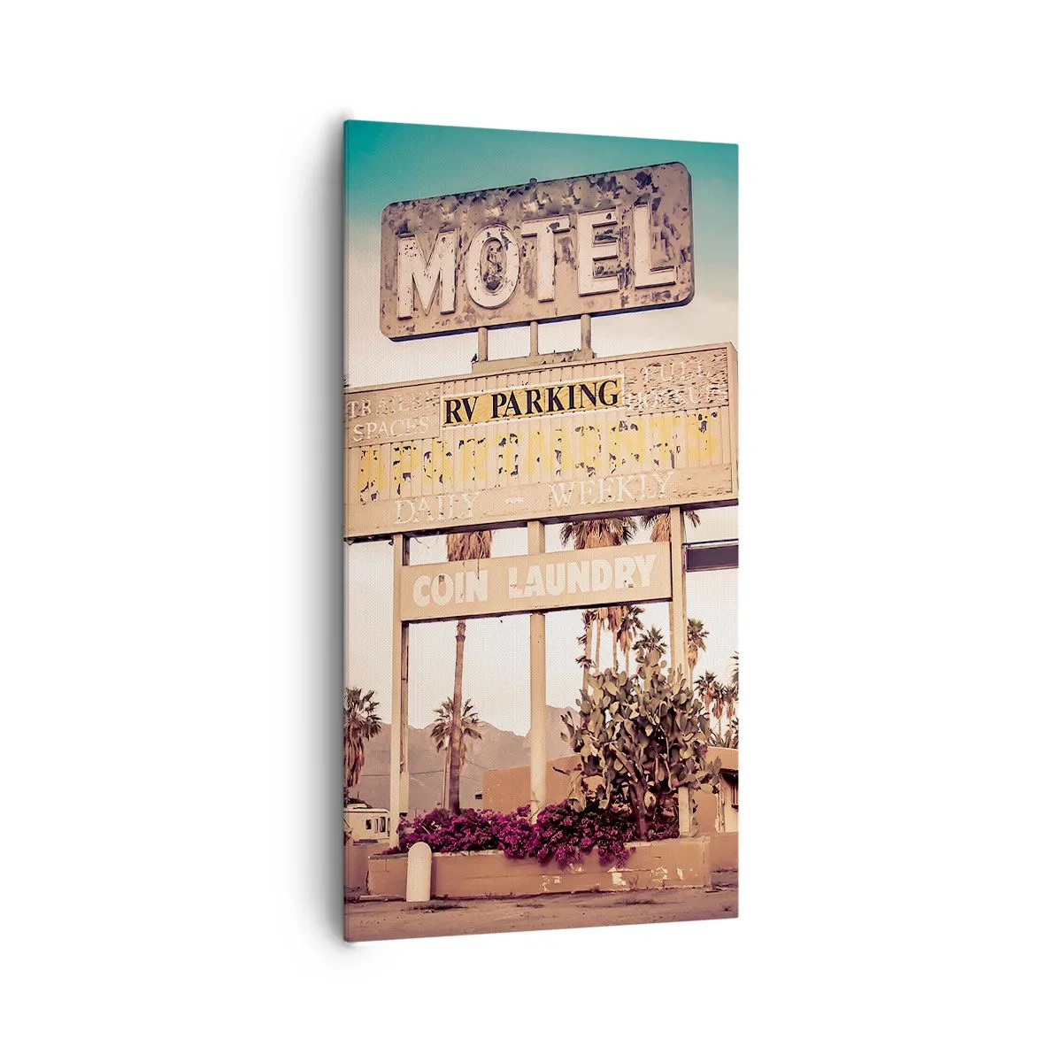 Bild auf Leinwand - Leinwandbild - Hier ist die Zeit stehen geblieben - 65x120 cm