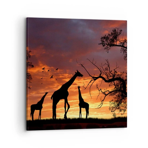 Bild auf Leinwand - Leinwandbild - Ein kleines Abendessen mit deinen Liebsten - 70x70 cm