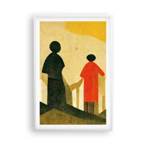 Poster in einem weißen Rahmen - Es ist noch ein langer Weg - 61x91 cm