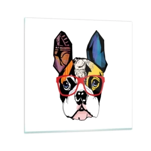 Glasbild - Bild auf glas - Intellektuelle - 60x60 cm