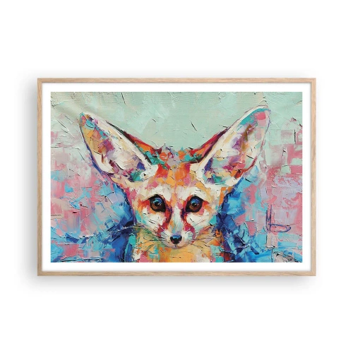 Poster in einem Rahmen aus heller Eiche - Bist du bereit für mich? - 100x70 cm