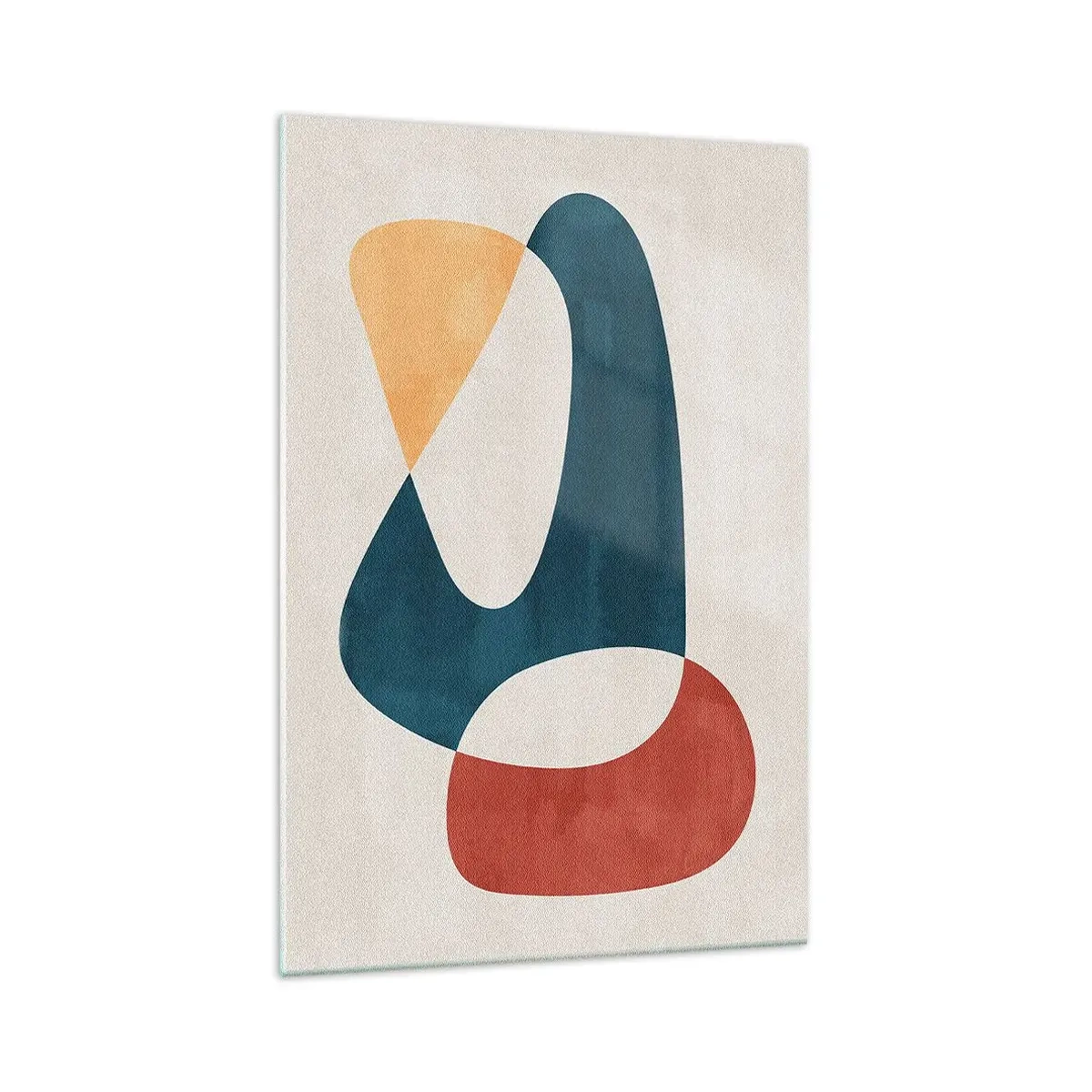 Glasbild - Bild auf glas - Abstrakte Formen in harmonischen Farben - 70x100cm - Einflüsse und Metamorphosen - Moderne Wanddekoration für Wohnzimmer und Schlafzimmer ARTTOR