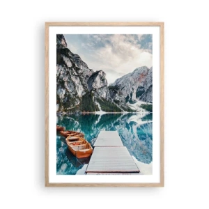 Poster in einem Rahmen aus heller Eiche - Wir zeigen Ihnen Schönheit - 50x70 cm