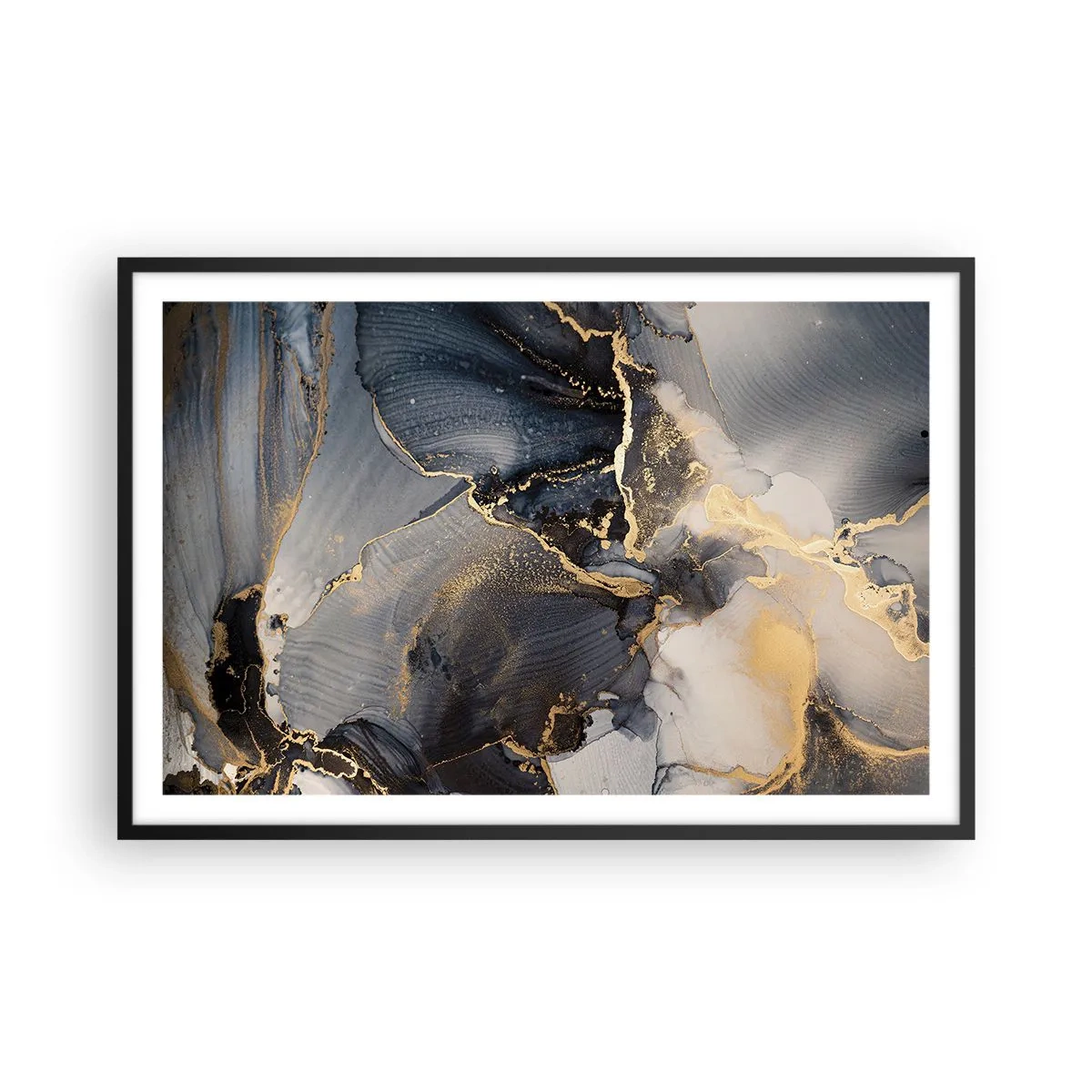 Poster in einem schwarzem Rahmen - Leben aus Stein - 91x61 cm