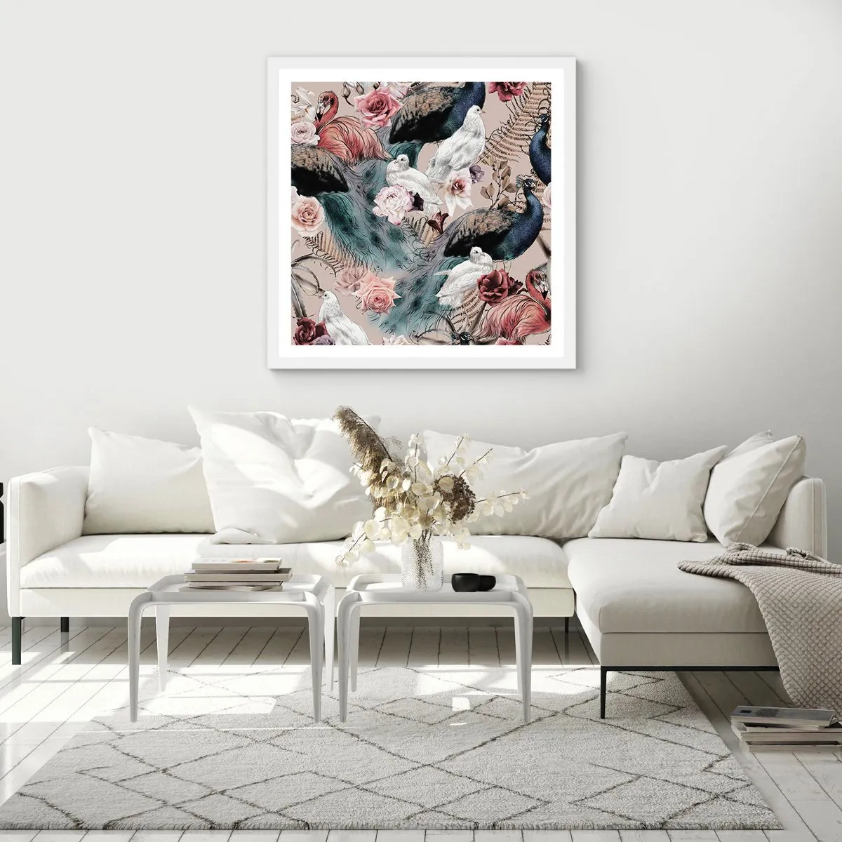 Poster in einem weißen Rahmen - Im Schlossgarten - 40x40 cm