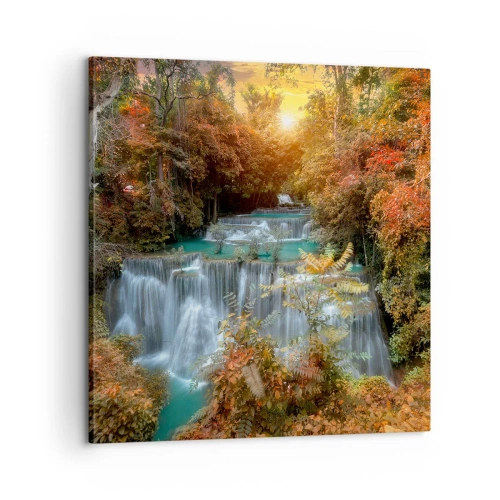 Bild auf Leinwand - Leinwandbild - Versteckter Schatz des Waldes - 60x60 cm