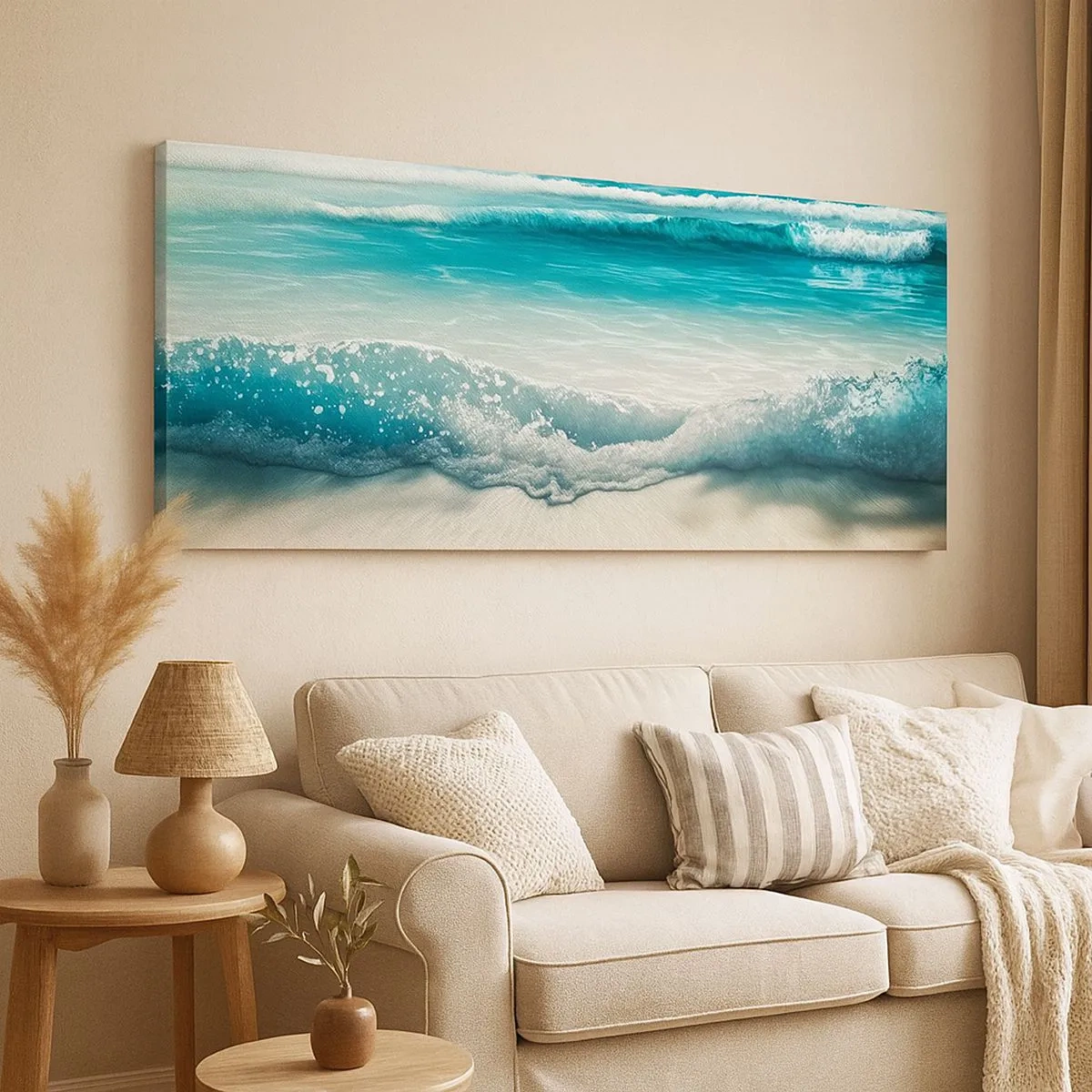 Bild auf Leinwand - Leinwandbild - Frieden des Ozeans - 100x40 cm