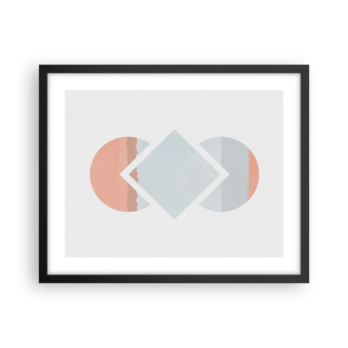 Poster in einem schwarzem Rahmen - Die Situation ist klar - 50x40 cm