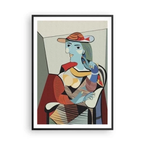 Poster in einem schwarzem Rahmen - Gesehen mit den Augen von Picasso - 70x100 cm