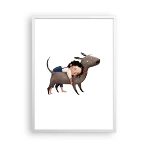 Poster in einem weißen Rahmen - Beste Freunde - 50x70 cm