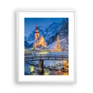 Poster in einem weißen Rahmen - Weihnachtsgeist - 40x50 cm