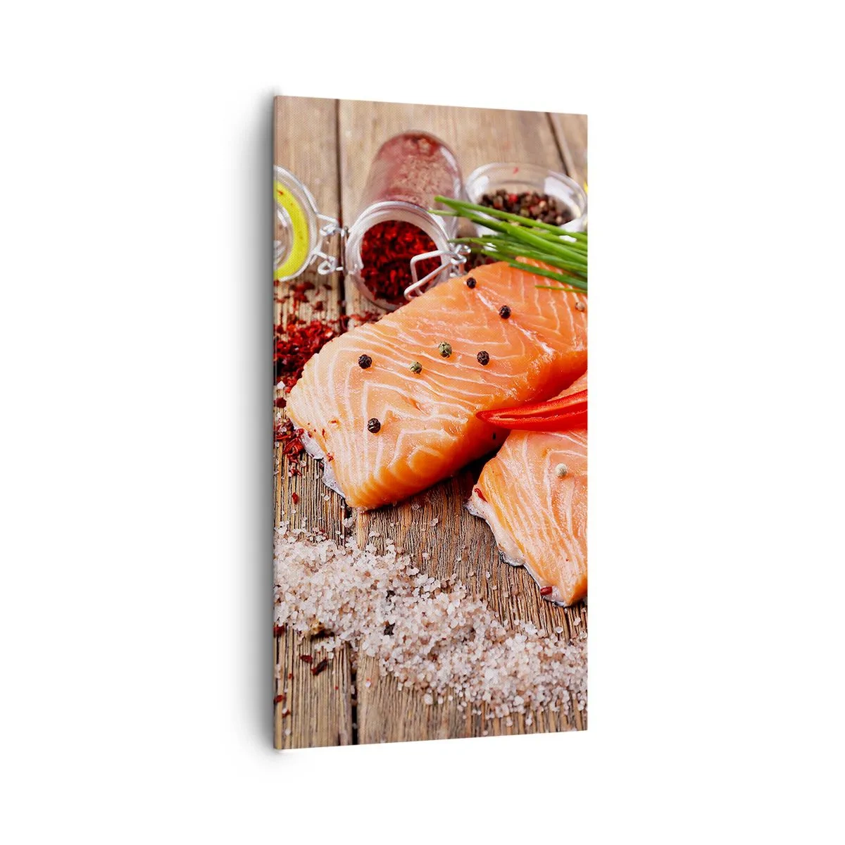 Bild auf Leinwand - Leinwandbild - Norwegisches Abenteuer in der Küche - 65x120 cm